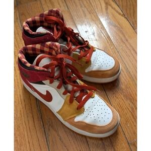 Air Jordan 1 Mid SE Picnic Youth shoes Sneakers, DX2460-601 sz 6Y, Great Tread